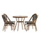 Flash Furniture Bordeaux French Bistro 31.5in. Table, Black and White PE Rattan, Glass Top w/4 Stack Chairs SDA-AD641012-80-4001-BKWH-NAT-GG - alternate 7